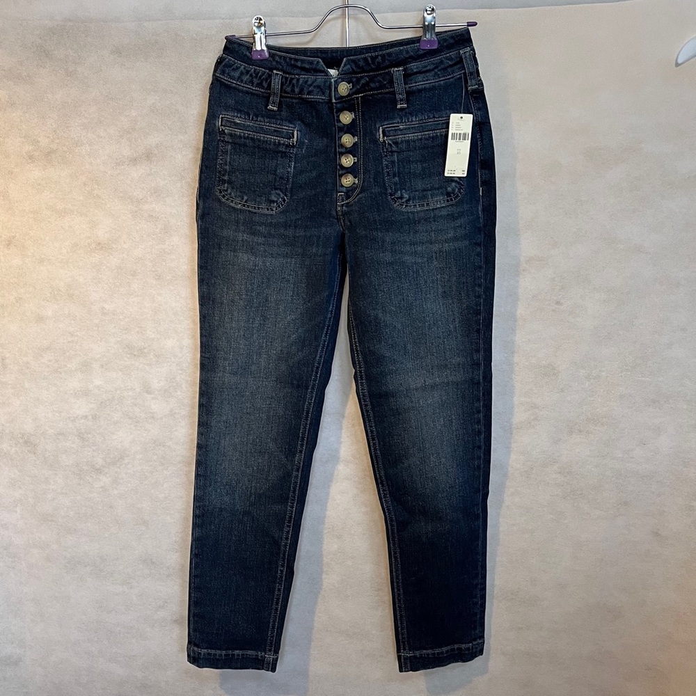 ANTHROPOLOGIE PILCRO High Rise Slim Ankle Button front JEANS size 25 - Picture 6 of 10